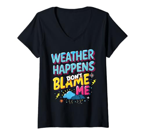 Damen Lustiger Meteorologe Wettervorhersage Tornado-Meteorologie T-Shirt mit V-Ausschnitt Damen Lustiger Meteorologe Wettervorhersage Tornado-Meteorologie T-Shirt mit V-Ausschnitt von Funny Meteorologist Weather Forecast