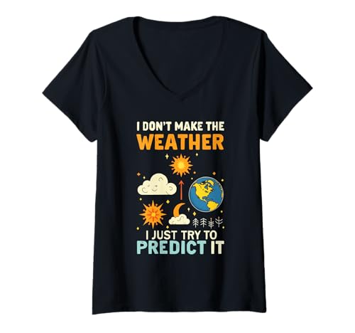 Damen Lustiger Meteorologe Wettervorhersage Tornado-Meteorologie T-Shirt mit V-Ausschnitt Damen Lustiger Meteorologe Wettervorhersage Tornado-Meteorologie T-Shirt mit V-Ausschnitt von Funny Meteorologist Weather Forecast