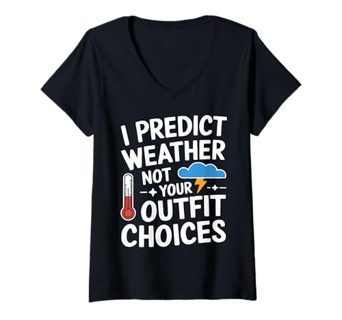 Damen Lustiger Meteorologe Wettervorhersage Tornado-Meteorologie T-Shirt mit V-Ausschnitt Damen Lustiger Meteorologe Wettervorhersage Tornado-Meteorologie T-Shirt mit V-Ausschnitt von Funny Meteorologist Weather Forecast