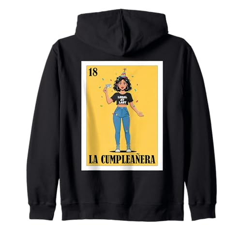 Funny Mexican 18 Birthday Girl Design - La Cumpleañera Kapuzenjacke von Funny Mexican Pride Designs