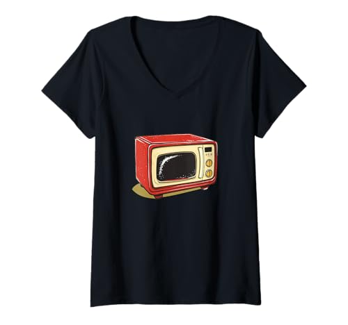 Damen Lustig aussehendes Mikrowellen-Outfit für Jungen und Mädchen T-Shirt mit V-Ausschnitt Damen Lustig aussehendes Mikrowellen-Outfit für Jungen und Mädchen T-Shirt mit V-Ausschnitt von Funny Microwave