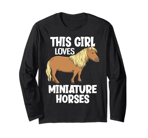 Dieses Mädchen liebt Miniaturpferde Langarmshirt von Funny Mini Horse Gifts for Miniature Horse Moms