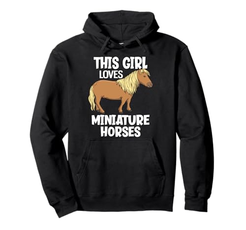 Dieses Mädchen liebt Miniaturpferde Pullover Hoodie von Funny Mini Horse Gifts for Miniature Horse Moms