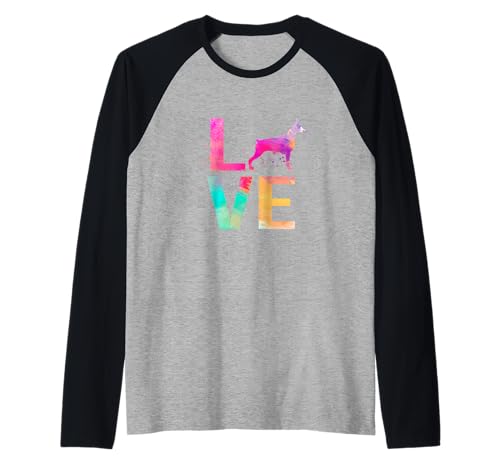 Bunter Miniatur-Pinscher Hund Mama Geschenke Miniatur Pinscher Raglan von Funny Miniature Pinscher Gifts Dog Lover Shirts