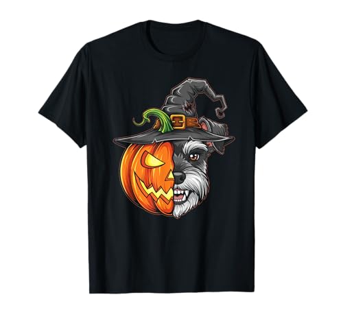 Miniatur Schnauzer Hund Kürbis Halloween Kinder Herren Damen T-Shirt Miniatur Schnauzer Hund Kürbis Halloween Kinder Herren Damen T-Shirt von Funny Miniature Schnauzer Lovers Halloween Pumpkin
