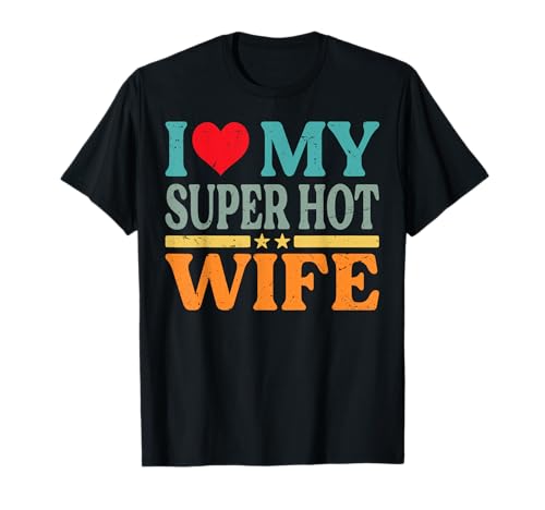Funny Mom - Mother - Spouse I Love My Super Hot Wife T-Shirt - Damen - Unisex-Erwachsene - Kurzarm - Novelty-T-Shirts - T-Shirt - Schwarz - S - V-Ausschnitt mit Kurzarm Funny Mom - Mother - Spouse I Love My Super Hot Wife T-Shirt - Damen - Unisex-Erwachsene - Kurzarm - Novelty-T-Shirts - T-Shirt - Schwarz - S - V-Ausschnitt mit Kurzarm von Funny Mom - Mother - Spouse