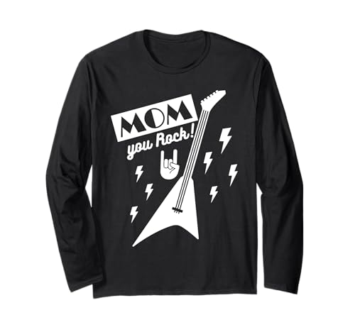 Mama Rock'n Roll Mutter Gitarre Retro Vintage Muttertag Langarmshirt Mama Rock'n Roll Mutter Gitarre Retro Vintage Muttertag Langarmshirt von Funny Mom Rock And Roll Mothers Retro Vintage