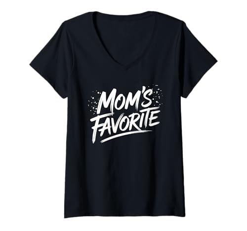 Damen Mamas Favourite Lustiger Mamas Lieblingsmuttertag 2026 T-Shirt mit V-Ausschnitt Damen Mamas Favourite Lustiger Mamas Lieblingsmuttertag 2026 T-Shirt mit V-Ausschnitt von Funny Mom's Favorite Mothers day gifts