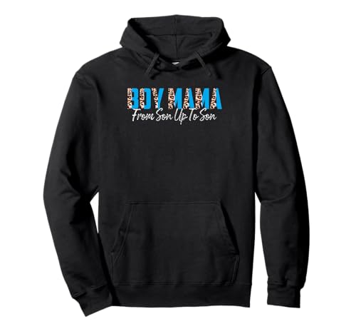 Junge Mama von Sohn auf bis Sonnenuntergang Lustiges Mutter-Sprichwort Pullover Hoodie Junge Mama von Sohn auf bis Sonnenuntergang Lustiges Mutter-Sprichwort Pullover Hoodie von Funny Moms Saying Graphic Leopard Pattern Tee