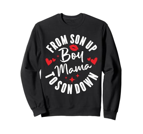 Junge Mama von Sohn auf bis Sonnenuntergang Lustiges Mutter-Sprichwort Sweatshirt Junge Mama von Sohn auf bis Sonnenuntergang Lustiges Mutter-Sprichwort Sweatshirt von Funny Moms Saying Graphic Leopard Pattern Tee