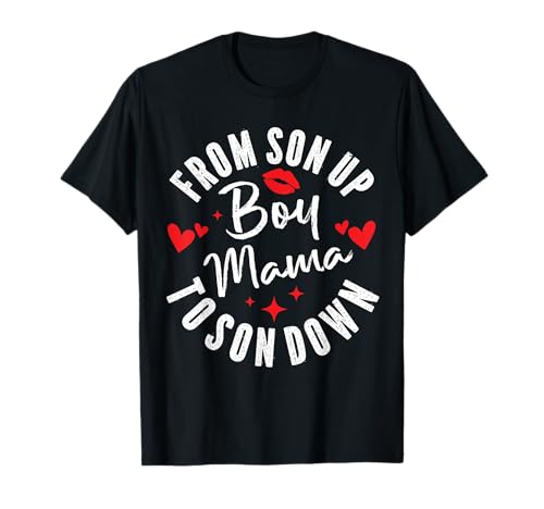 Junge Mama von Sohn auf bis Sonnenuntergang Lustiges Mutter-Sprichwort T-Shirt Junge Mama von Sohn auf bis Sonnenuntergang Lustiges Mutter-Sprichwort T-Shirt von Funny Moms Saying Graphic Leopard Pattern Tee