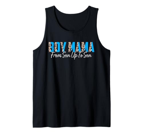 Junge Mama von Sohn auf bis Sonnenuntergang Lustiges Mutter-Sprichwort Tank Top Junge Mama von Sohn auf bis Sonnenuntergang Lustiges Mutter-Sprichwort Tank Top von Funny Moms Saying Graphic Leopard Pattern Tee