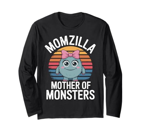 Momzilla „Mutter der Monster“ im Retro-Look, lustiges Mama-Design Langarmshirt Momzilla „Mutter der Monster“ im Retro-Look, lustiges Mama-Design Langarmshirt von Funny Momzilla Retro Monster Mother Parenting