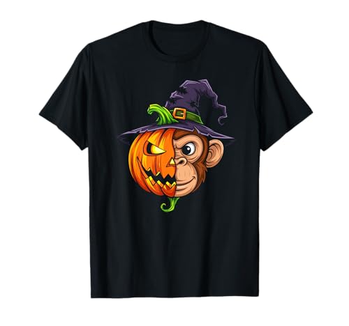 Monkey Pumpkin Jack O Laterne Halloween Kinder Herren Damen T-Shirt von Funny Monkey Lovers Halloween Pumpkin Outfits