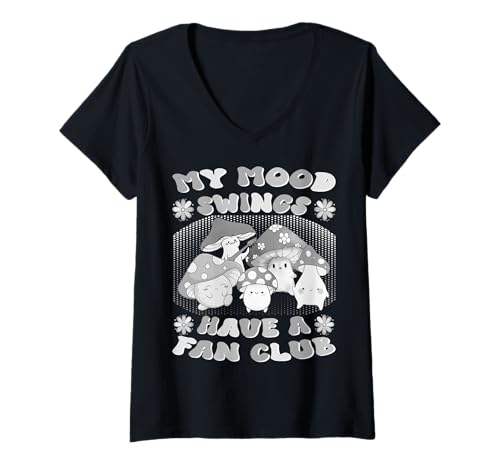 Damen Teen Girl Mood Design mit Pilzen - Express Yourself T-Shirt mit V-Ausschnitt Damen Teen Girl Mood Design mit Pilzen - Express Yourself T-Shirt mit V-Ausschnitt von Funny Mood Gifts For Girls Women Cute Mushrooms