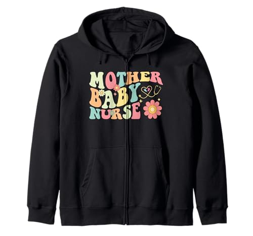 Mutter Baby Krankenschwester Postpartale Krankenschwester Mama Baby Krankenschwester Stillen Kapuzenjacke von Funny Mother Baby Nurse Appreciation Apparel