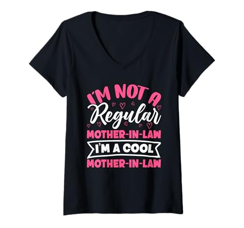 Damen Keine normale Schwiegermutter Ich bin eine coole Schwiegermutter, Mama T-Shirt mit V-Ausschnitt Damen Keine normale Schwiegermutter Ich bin eine coole Schwiegermutter, Mama T-Shirt mit V-Ausschnitt von Funny Mother-In-Law Parent Gifts Mother's Day