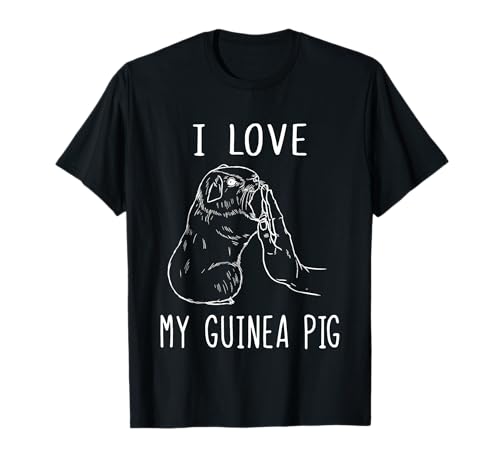 Meerschweinchen Papa Meerschweinchen Mama I Love My Guinea Pig T-Shirt von Funny Mother of Guinea Pigs Mom Gifts For Men