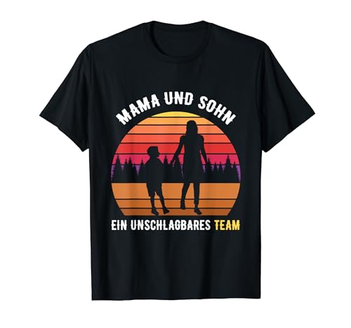 Mama Und Sohn Ein Unschlagbares Team T-Shirt von Funny Mother's Day