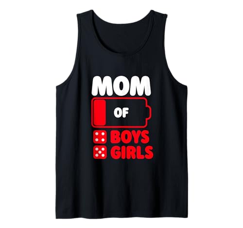 Mutter von 4 Jungen und 5 Mädchen Tank Top von Funny Mothers Day Battery Low