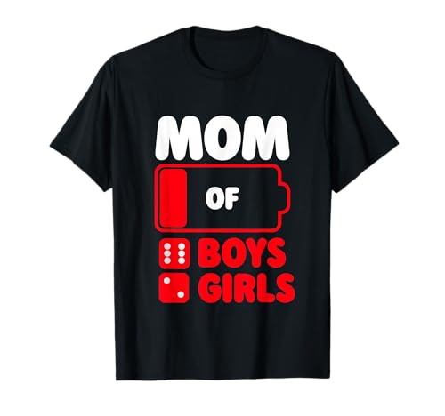Mutter von 6 Jungen und 2 Mädchen T-Shirt von Funny Mothers Day Battery Low