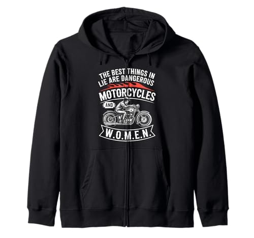 Motorräder und Frauen sind gefährlich lustige Biker Kapuzenjacke Motorräder und Frauen sind gefährlich lustige Biker Kapuzenjacke von Funny Motorcycle Design Apparel