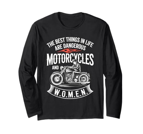 Motorräder und Frauen sind gefährlich lustige Biker Langarmshirt Motorräder und Frauen sind gefährlich lustige Biker Langarmshirt von Funny Motorcycle Design Apparel