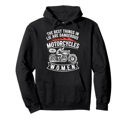 Motorräder und Frauen sind gefährlich lustige Biker Pullover Hoodie von Funny Motorcycle Design Apparel