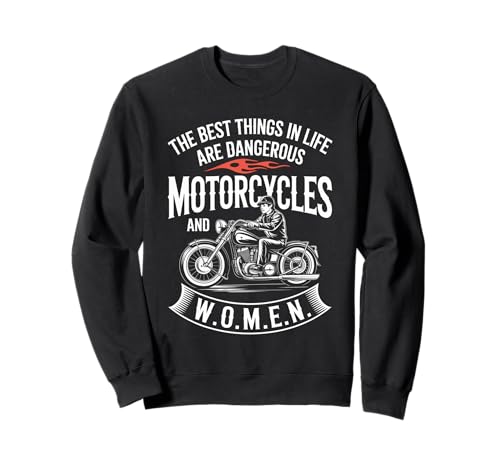 Motorräder und Frauen sind gefährlich lustige Biker Sweatshirt Motorräder und Frauen sind gefährlich lustige Biker Sweatshirt von Funny Motorcycle Design Apparel