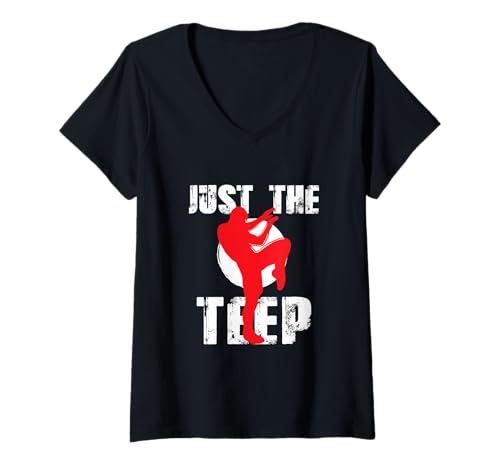 Damen Muay Thai Teep Kick Muay Thai Fighter Muay Thai Training T-Shirt mit V-Ausschnitt Damen Muay Thai Teep Kick Muay Thai Fighter Muay Thai Training T-Shirt mit V-Ausschnitt von Funny Muay Thai Fighting Sports Martial Arts Lover