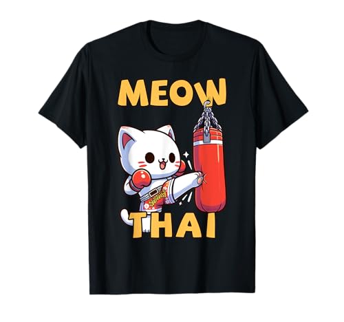 Meow Thai, Muay Thai Cat | Thaiboxen für Kinder, Muay Thai T-Shirt Meow Thai, Muay Thai Cat | Thaiboxen für Kinder, Muay Thai T-Shirt von Funny Muay Thai Lover Gifts & Martial Arts f. Men
