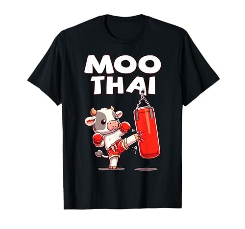 Moo Thai, Muay Thai Kuh | Thaiboxen für Kinder, Muay Thai T-Shirt Moo Thai, Muay Thai Kuh | Thaiboxen für Kinder, Muay Thai T-Shirt von Funny Muay Thai Lover Gifts & Martial Arts f. Men
