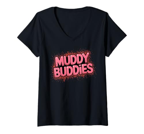 Damen Muddy Mudding Princess Running Team Mud Run für Damen T-Shirt mit V-Ausschnitt Damen Muddy Mudding Princess Running Team Mud Run für Damen T-Shirt mit V-Ausschnitt von Funny Mud Run Mudding Running Mudder Race Kids ATV