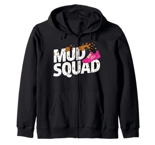 Frauen Mud Run Squad Mädchen Muddy Mudding Running Team ATV Kapuzenjacke von Funny Mud Run Princess I Sparkle Even in Mud Team