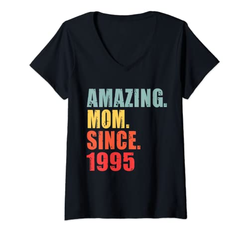 Damen 1995 Tolle Mama Mutter seit 1995 T-Shirt mit V-Ausschnitt Damen 1995 Tolle Mama Mutter seit 1995 T-Shirt mit V-Ausschnitt von Funny Mum Sayings