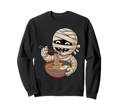 Süße Mama isst Ramen Japanische Kawaii Halloween Nudeln Sweatshirt Süße Mama isst Ramen Japanische Kawaii Halloween Nudeln Sweatshirt von Funny Mummy Ramen Lover Apparel