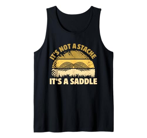 Herren It's Not A Stache It's A Saddle Lustiger Schnurrbart Männer Spruch Tank Top Herren It's Not A Stache It's A Saddle Lustiger Schnurrbart Männer Spruch Tank Top von Funny Mustache Men Saying Design