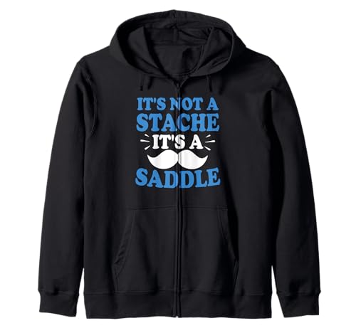 It's Not A Stache It's A Saddle Lustiger Schnurrbart Männer Spruch Kapuzenjacke It's Not A Stache It's A Saddle Lustiger Schnurrbart Männer Spruch Kapuzenjacke von Funny Mustache Men Saying Design