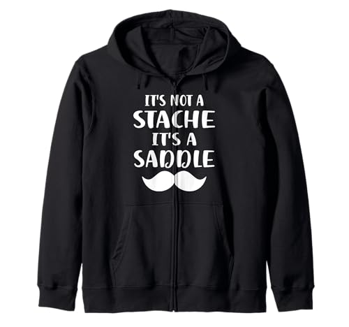 It's Not A Stache It's A Saddle Lustiger Schnurrbart Männer Spruch Kapuzenjacke It's Not A Stache It's A Saddle Lustiger Schnurrbart Männer Spruch Kapuzenjacke von Funny Mustache Men Saying Design