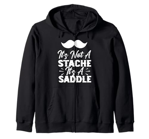 It's Not A Stache It's A Saddle Lustiger Schnurrbart Männer Spruch Kapuzenjacke It's Not A Stache It's A Saddle Lustiger Schnurrbart Männer Spruch Kapuzenjacke von Funny Mustache Men Saying Design