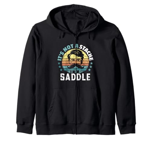It's Not A Stache It's A Saddle Lustiger Schnurrbart Männer Spruch Kapuzenjacke It's Not A Stache It's A Saddle Lustiger Schnurrbart Männer Spruch Kapuzenjacke von Funny Mustache Men Saying Design