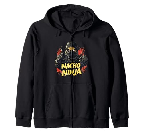 Cooles mexikanisches Nacho-Ninja-Kostüm für Erwachsene und Kinder Kapuzenjacke von Funny Nacho Outfit