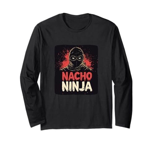 Pretty Nacho Ninja mit Käse für Tortilla Jungen und Mädchen Langarmshirt von Funny Nacho Outfit