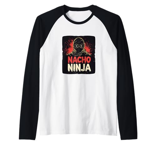 Pretty Nacho Ninja mit Käse für Tortilla Jungen und Mädchen Raglan von Funny Nacho Outfit