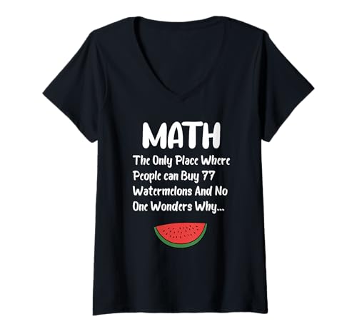 Damen Math Definition Watermelons Funny Pi Teacher's Day T-Shirt mit V-Ausschnitt Damen Math Definition Watermelons Funny Pi Teacher's Day T-Shirt mit V-Ausschnitt von Funny National Pi Day Tee Shirts For Math Teachers