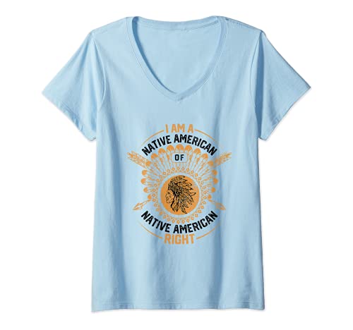 Damen Lustige Grafik "I Am A Protector Of Native American Rights" T-Shirt mit V-Ausschnitt Damen Lustige Grafik "I Am A Protector Of Native American Rights" T-Shirt mit V-Ausschnitt von Funny Native American Rights Graphic & More