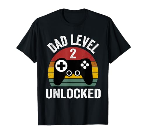 Lustiges New Dad Shirt Dad Level 2 entsperrt für 2 Kinder Gaming T-Shirt Lustiges New Dad Shirt Dad Level 2 entsperrt für 2 Kinder Gaming T-Shirt von Funny New Dad Shirt Dad Level Unlocked Gaming
