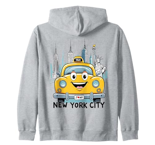 Niedliche Freiheitsstatue für Kinder, Motiv: New York City, gelbes Taxi Kapuzenjacke Niedliche Freiheitsstatue für Kinder, Motiv: New York City, gelbes Taxi Kapuzenjacke von Funny New York Souvenir NYC Family Teens Boys Girl