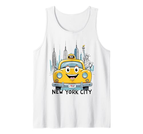 Niedliche Freiheitsstatue für Kinder, Motiv: New York City, gelbes Taxi Tank Top Niedliche Freiheitsstatue für Kinder, Motiv: New York City, gelbes Taxi Tank Top von Funny New York Souvenir NYC Family Teens Boys Girl