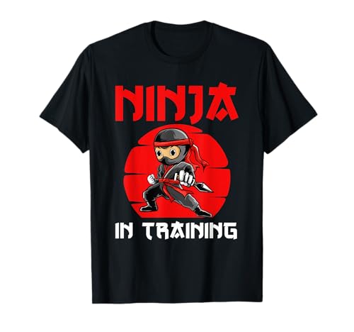 Ninja In Training Kostüm für Kinder Jungen Mädchen T-Shirt Ninja In Training Kostüm für Kinder Jungen Mädchen T-Shirt von Funny Ninja Birthday Designs